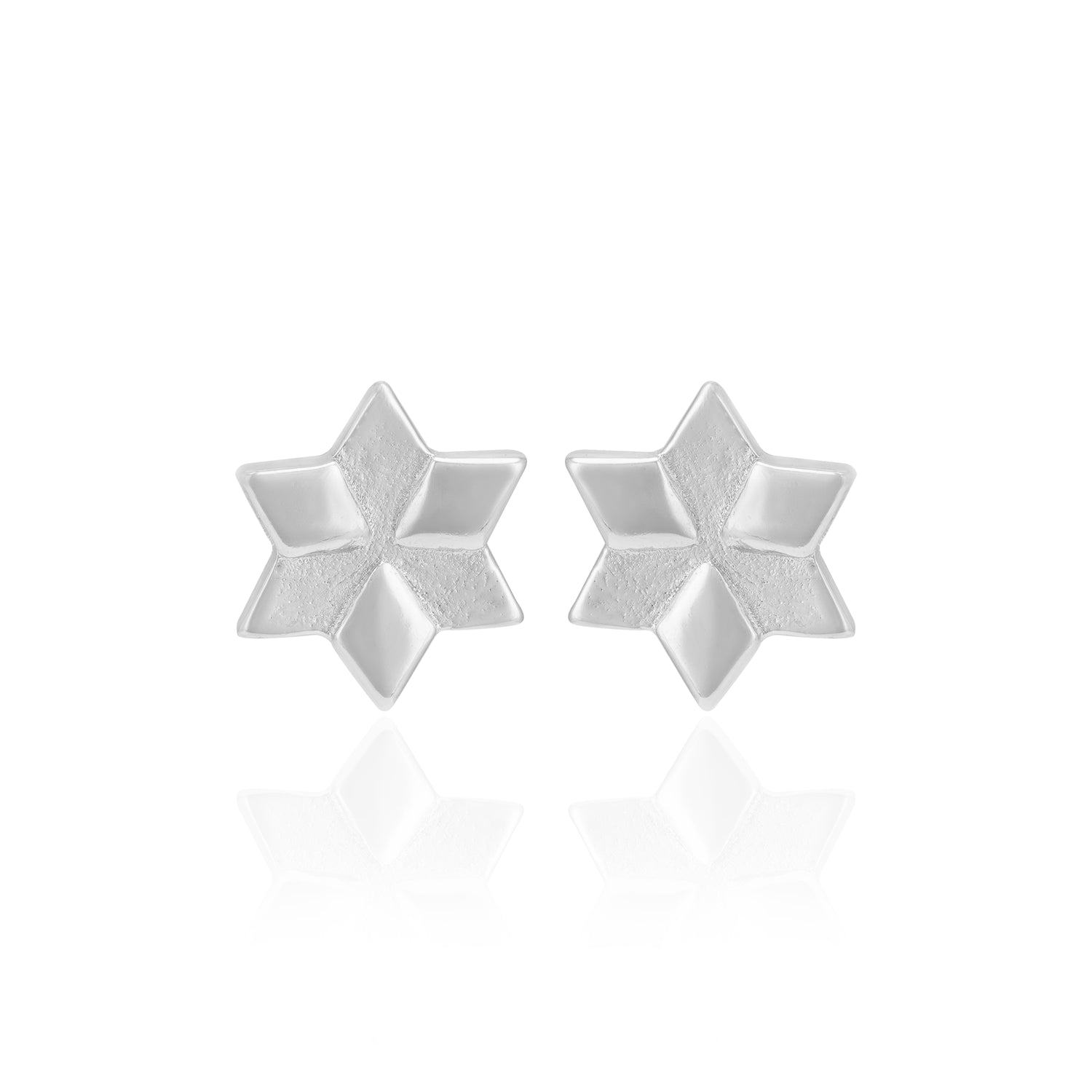 925 Sterling Silver Rhodium Plated Northstar Shine Stud for Women