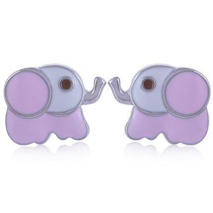 925 Sterling Silver Rhodium Plated Pinkie Trunks Stud For Kids