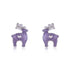925 Sterling Silver Rhodium Plated Reindeer Stud For Kids