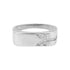 925 Sterling Silver Rhodium Plated Round Cut K Ring for Men