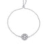 925 Sterling Silver Rhodium Plated Snowflake Medallion Bracelet For Women