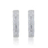 925 Sterling Silver Rhodium Plated Sparkling Twin Track Baguette Cut Eternity Earring for Women
