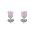 925 Sterling Silver Rhodium Plated Tulip Bloom Stud For Kids