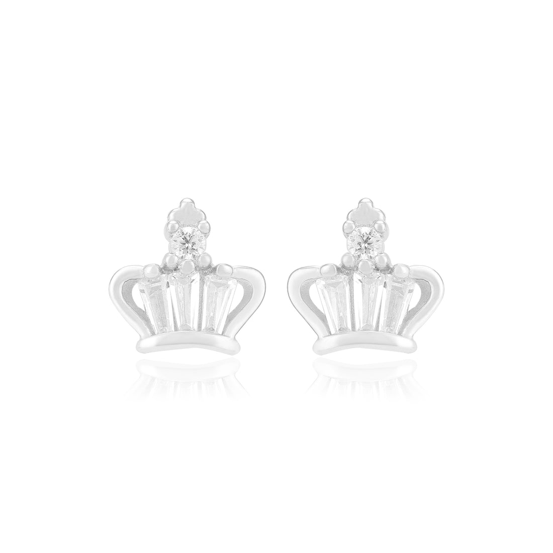 925 Sterling Silver Royal Helix Crown Earrings For Women