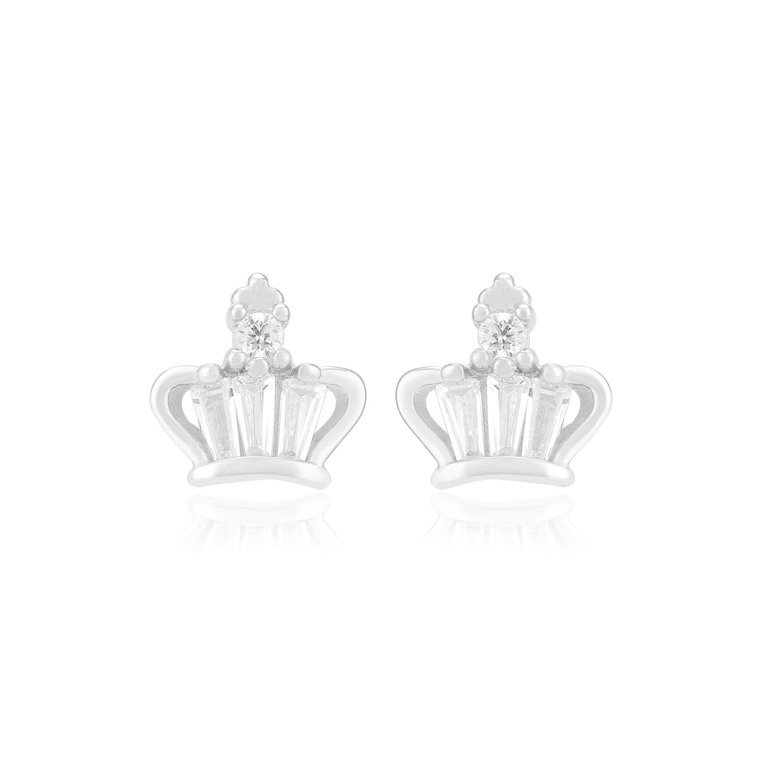 925 Sterling Silver Royal Helix Crown Earrings For Women