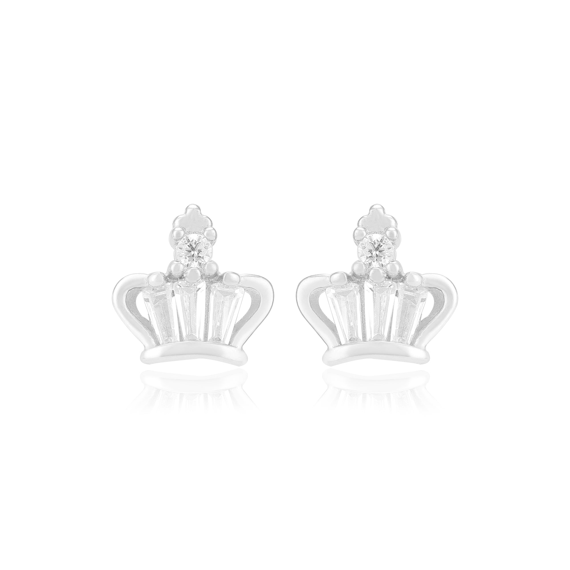 925 Sterling Silver Royal Helix Crown Earrings For Women