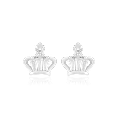 925 Sterling Silver Royal Helix Crown Earrings For Women