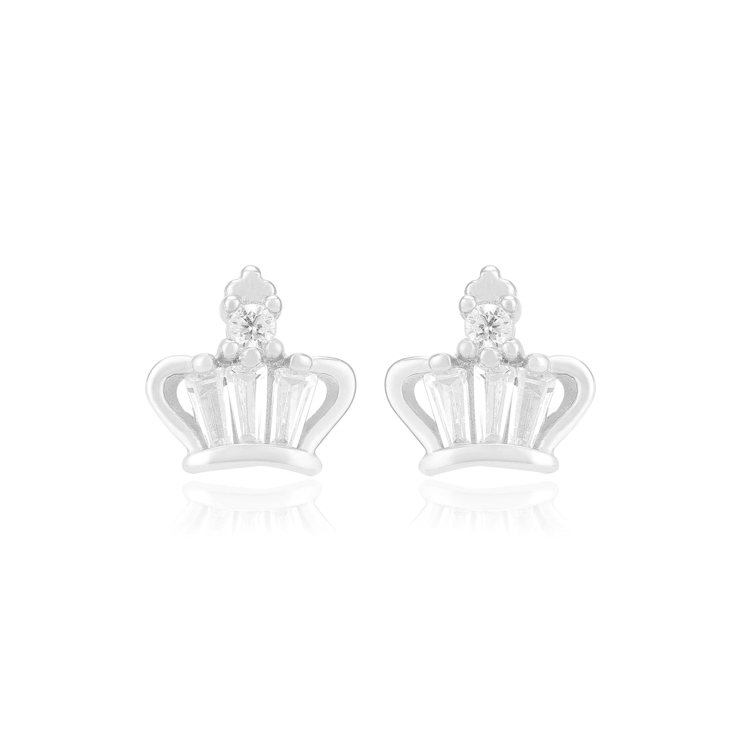 925 Sterling Silver Royal Helix Crown Earrings For Women