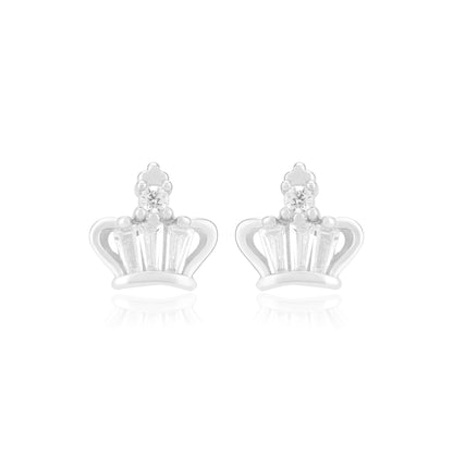 925 Sterling Silver Royal Helix Crown Earrings For Women