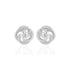 925 Sterling Silver Swirl Wrapped Sleek Stone Earrings For Women