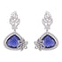 925 Sterling Silver Rhodium Violet Earrings