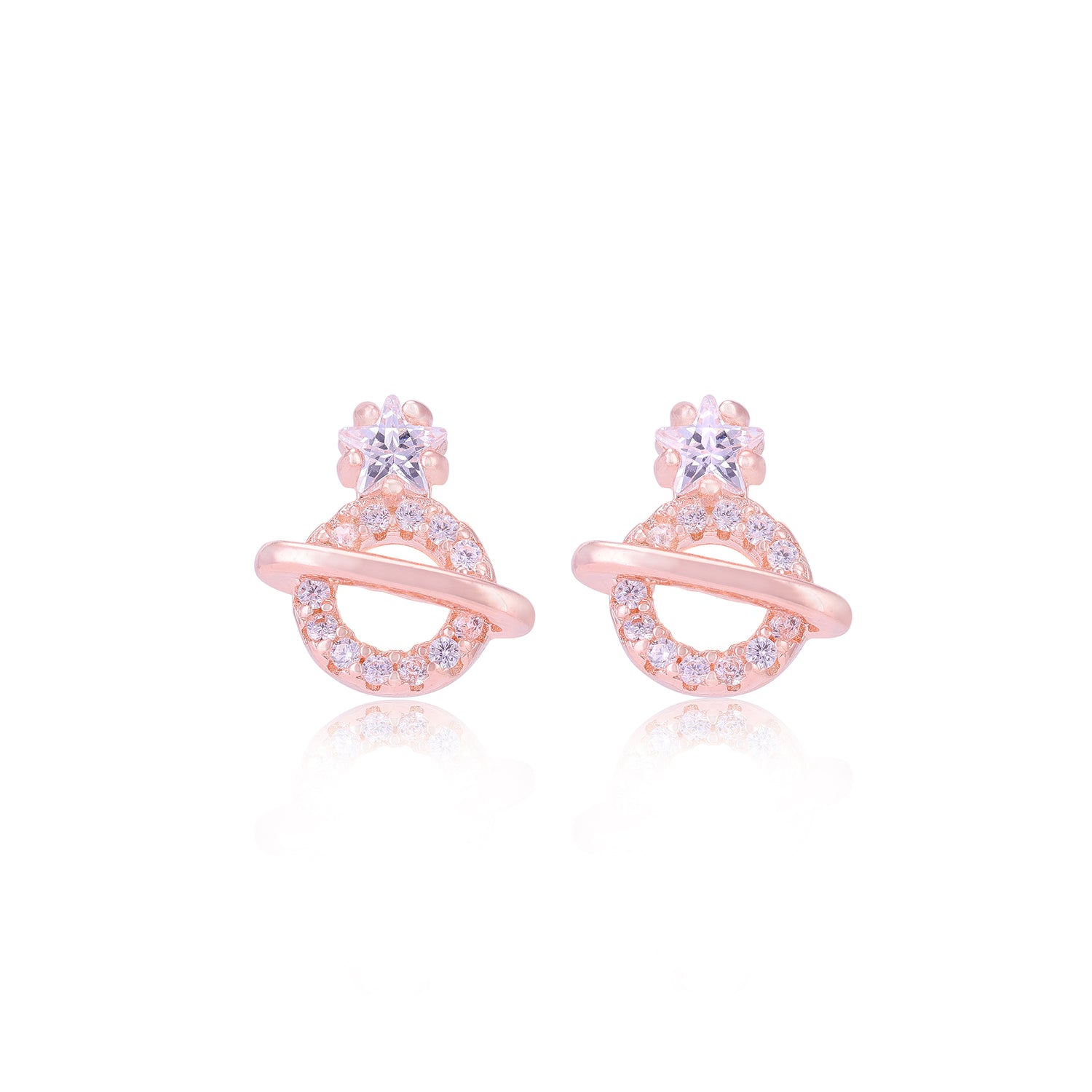 925 Sterling Silver Ringed Orb Earrings For Women