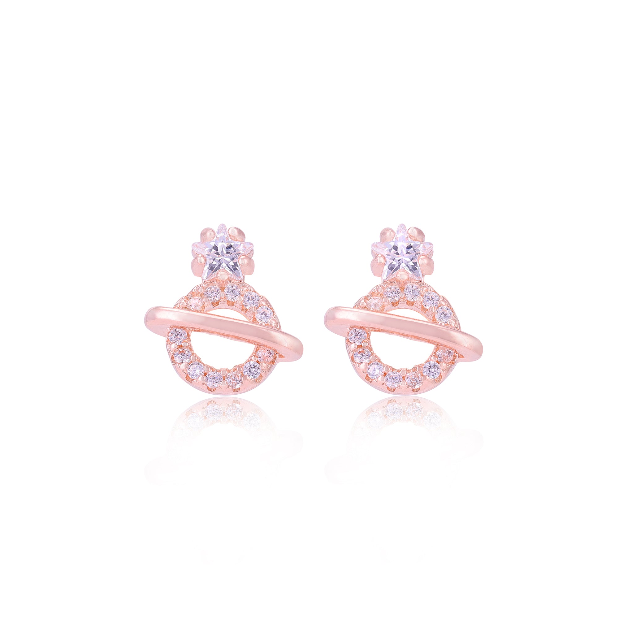 925 Sterling Silver Ringed Orb Earrings For Women