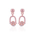 Rose gold earrings with crystal elements