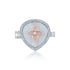 925 Sterling Silver Rose Glow Dainty Halo Dual tone Coat pin for Men
