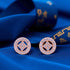 925 Sterling Silver Rose Gold Halo Circle Earrings for Women