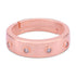 925 Sterling Silver Rose Gold Minimalist with Flush Bezel Ring for Women