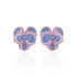 925 Sterling Silver Rose Gold Plated Blue Bloom Stud for Women