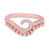 925 Sterling Silver Rose Gold Plated Curved Spiral Ring for Women