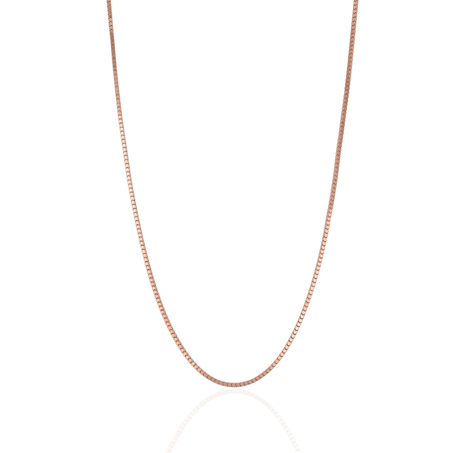 925 Sterling Silver Rose Gold Plated Fusion Matrix Link Chain for Men
