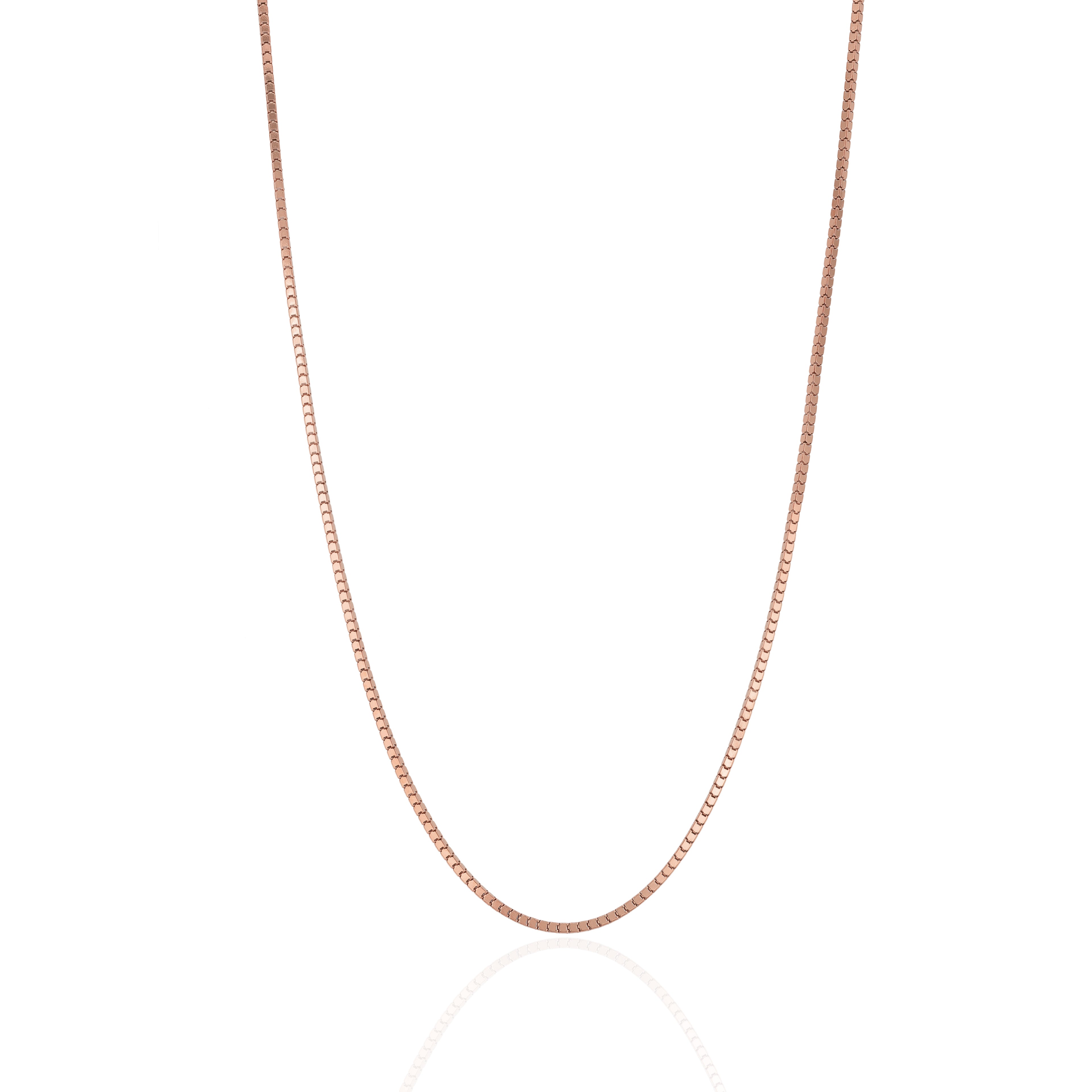 925 Sterling Silver Rose Gold Plated Fusion Matrix Link Chain for Men
