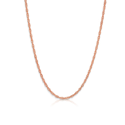 925 Sterling Silver Rose Gold Plated Interlace Luxe Link Chain for Men