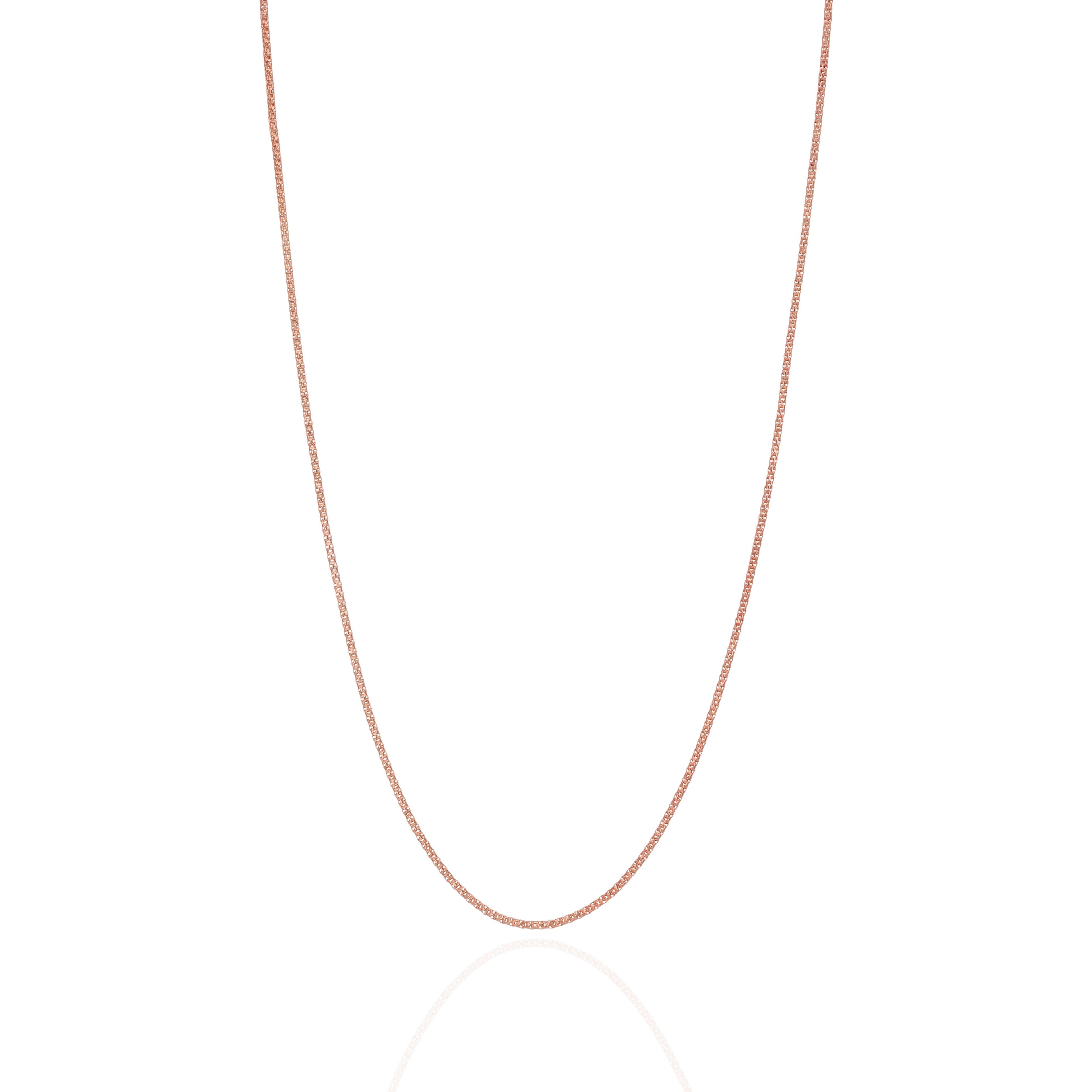 925 Sterling Silver Rose Gold Plated Lattice Flex Chain for Men