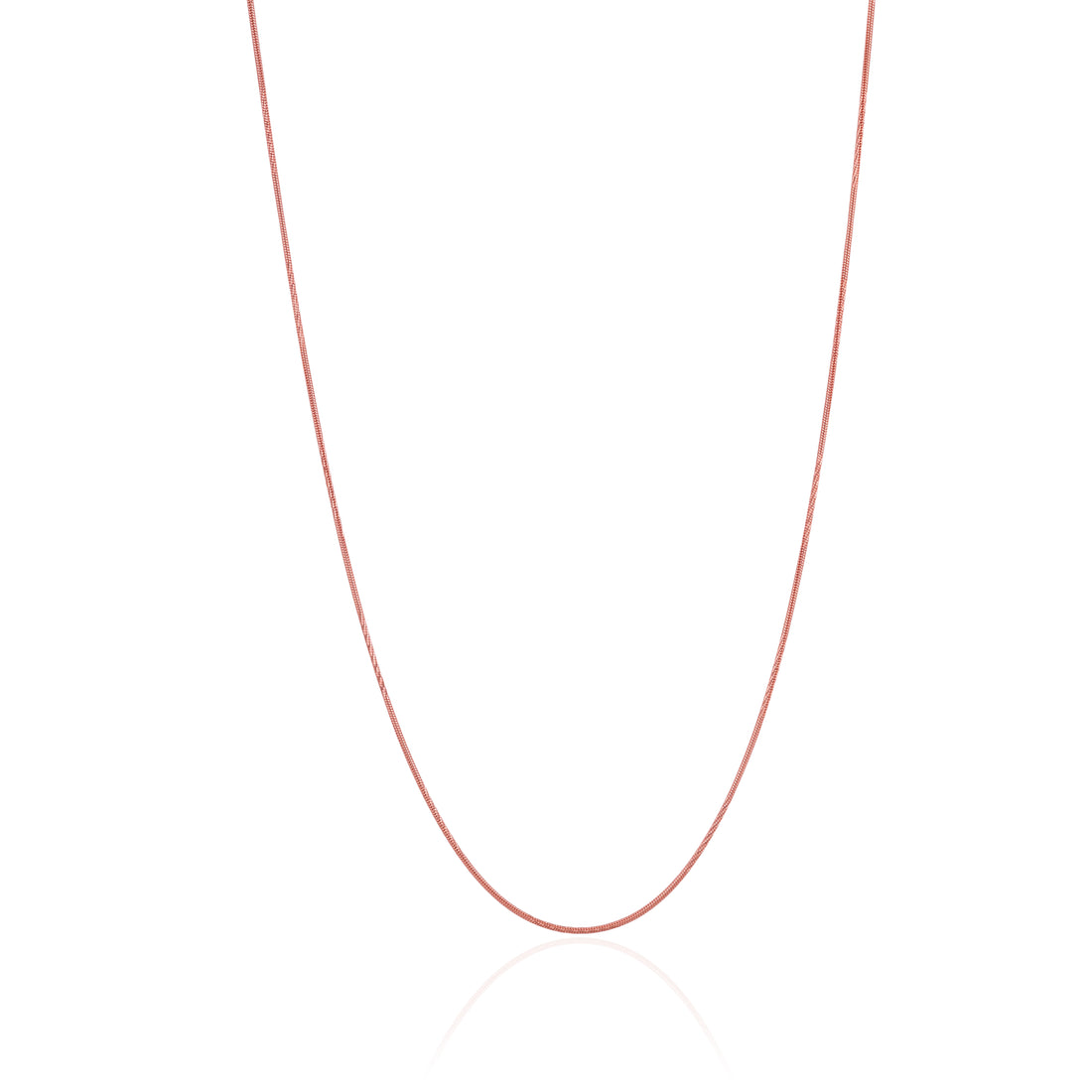 925 Sterling Silver Rose Gold Plated Sleek Herringbone Chain for Women