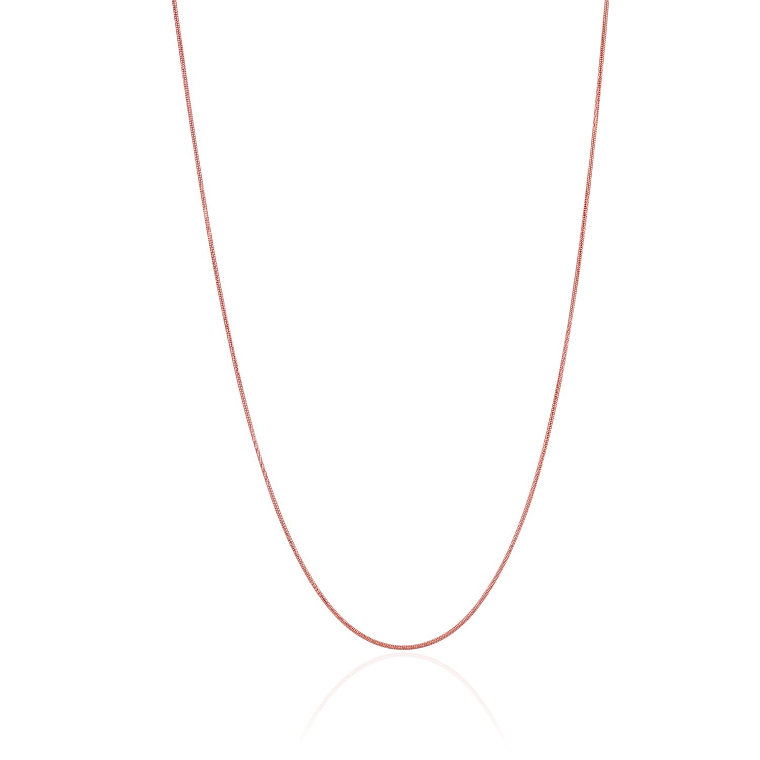 925 Sterling Silver Rose Gold Plated Sleek Herringbone Chain for Women