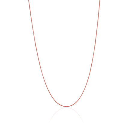925 Sterling Silver Rose Gold Plated Sleek Herringbone Chain for Women