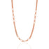 925 Sterling Silver Rose Gold Plated Twist Link Chain for Men