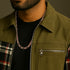 925 Sterling Silver Rose Gold Plated Twist Link Chain for Men