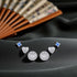 925 Sterling Silver Rose Gold Smiley Chic & Aqua Gleam 3-in-1 Ear Set for Women