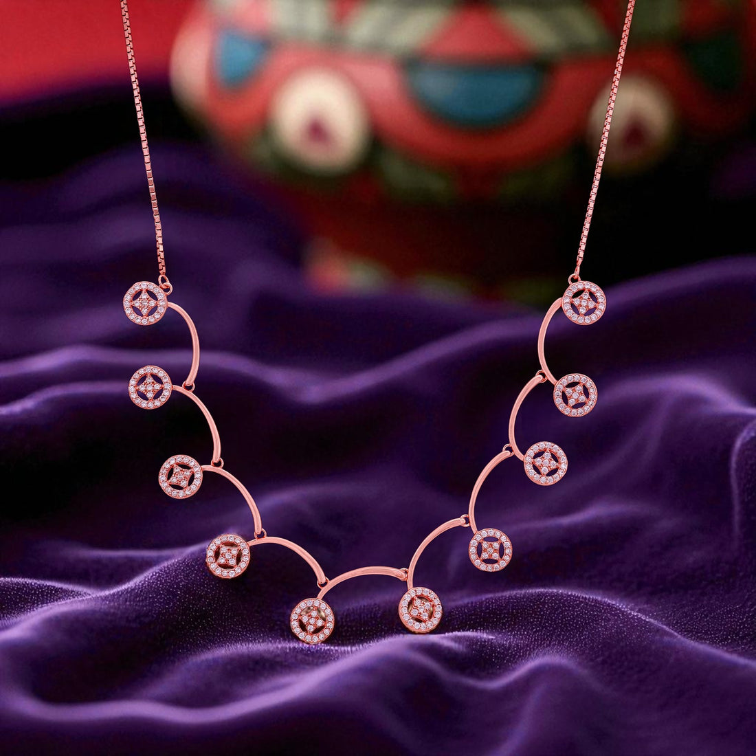 925 Sterling Silver Rose Gold Twisted Trail Butterfly Necklace for Women