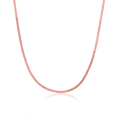 925 Sterling Silver Rose Gold Urban Grid Element Chain for Men