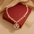 925 Sterling Silver Rosegold Radiant Geometry Floral Necklace For Women