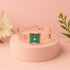 925 Sterling Silver Rosegold Verdant Square Blossom Kada For Women
