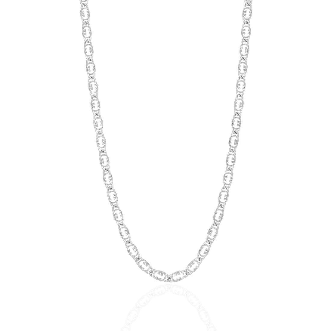 925 Sterling Silver Royal Crest Statement Chain for Men