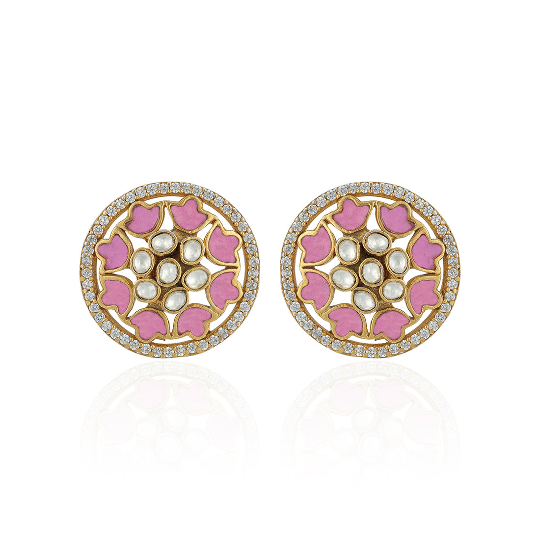 925 Sterling Silver Royal Floral Radiance Earring for Women