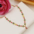 925 Sterling Silver Ruby Peacock Floral Necklace for Women