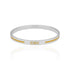 925 Sterling Silver Run Yellow CSK Strip Rhodium Plated Kada for Men
