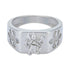 925 Sterling Silver Sacred Hanuman Motif with Elegant Floral Ring for Men