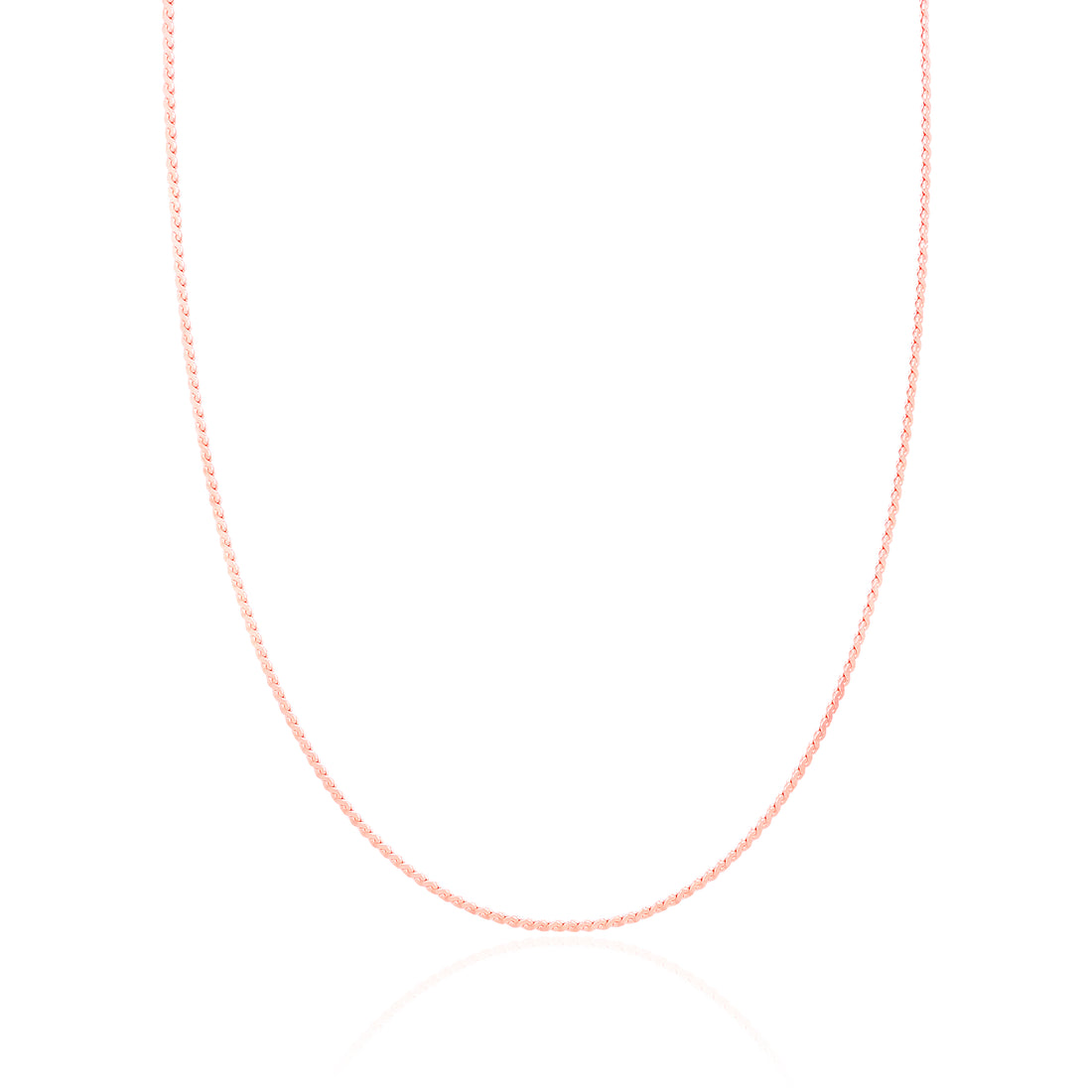 925 Sterling Silver Sculpted Rope Rose Gold Plated Chain for Women