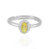 925 Sterling Silver September Month Oval Citrine Birthstone Ring For Women