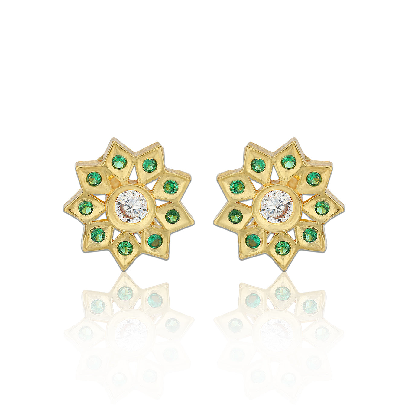 925 Sterling Silver Shimmering Starburst Earring for Women