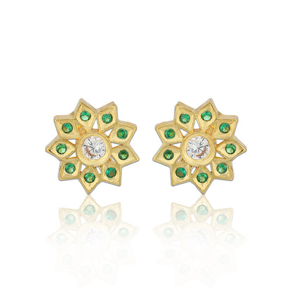 925 Sterling Silver Shimmering Starburst Earring for Women