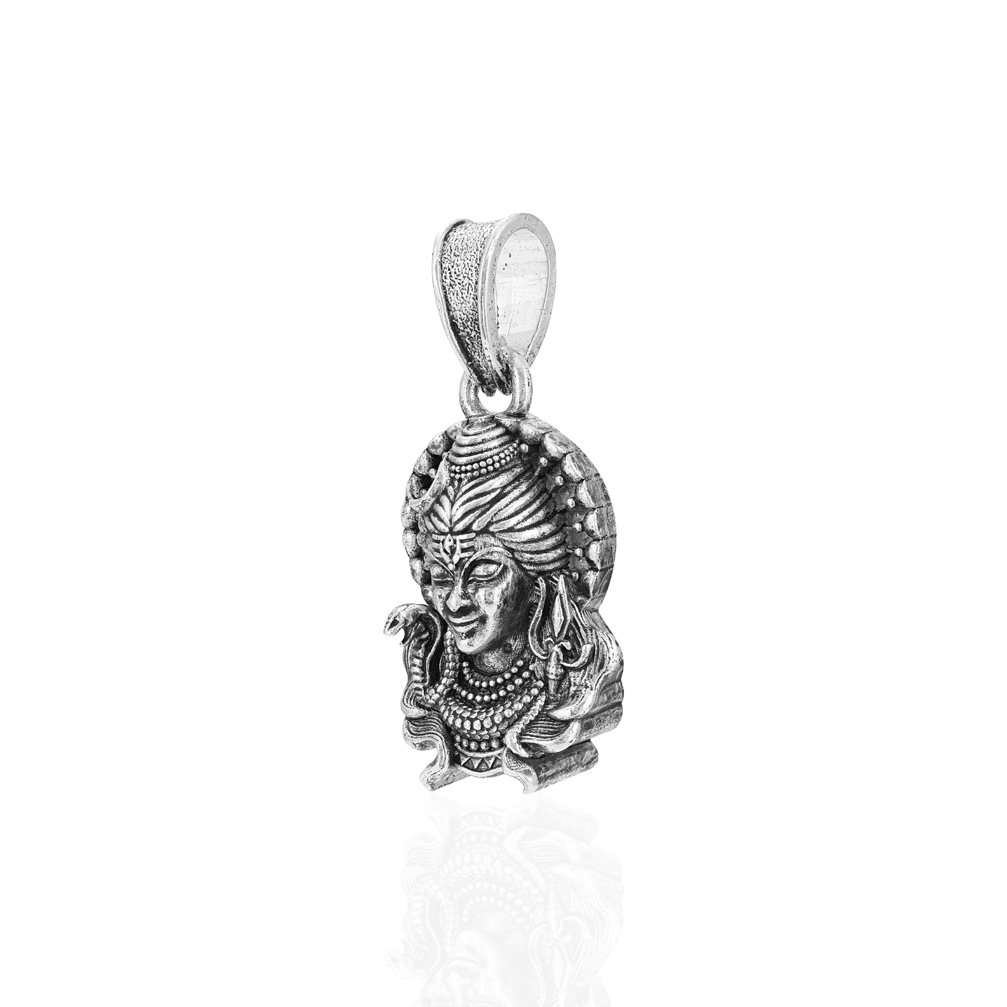 925 Sterling Silver Shiva Vasuki Snake Oxidised Pendants for Men &amp; Women