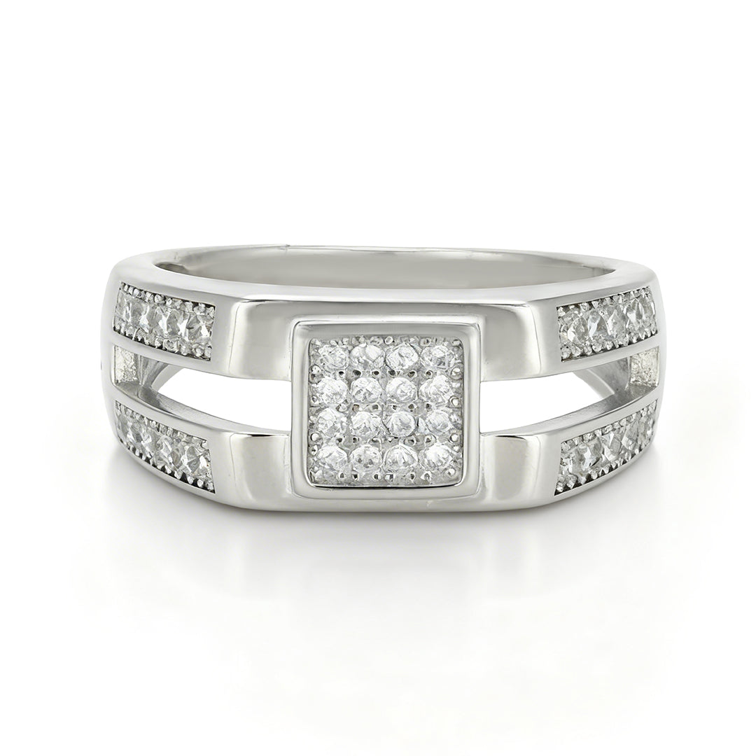 925 Sterling Silver Signet Statement Ring for Men