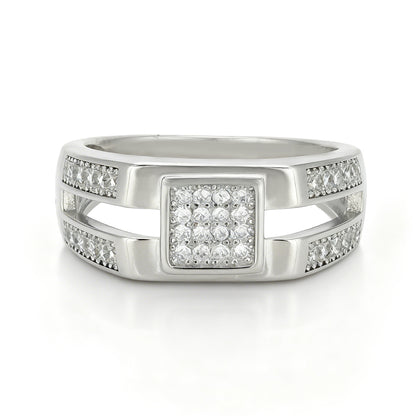 925 Sterling Silver Signet Statement Ring for Men