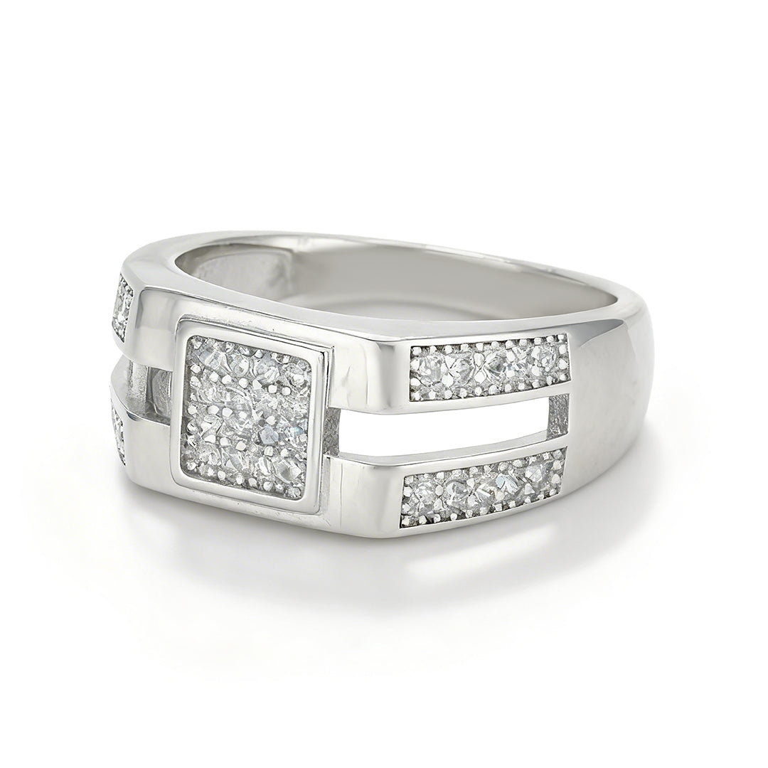 925 Sterling Silver Signet Statement Ring for Men